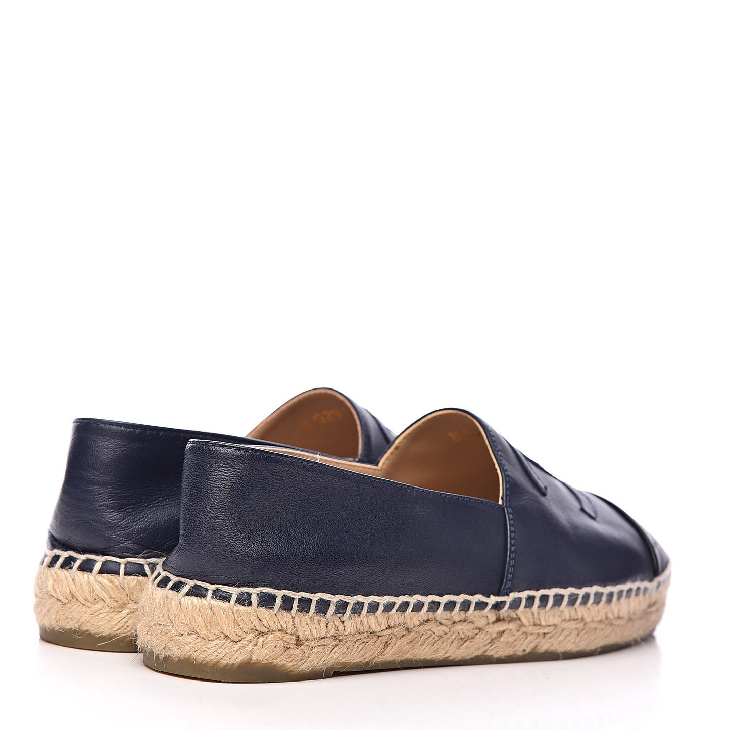 Lambskin CC Espadrilles 37 Navy Black