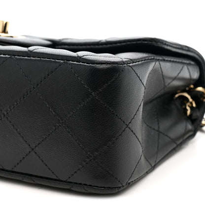 Chanel Lambskin Quilted Mini Rectangular Flap Black 10 of 11