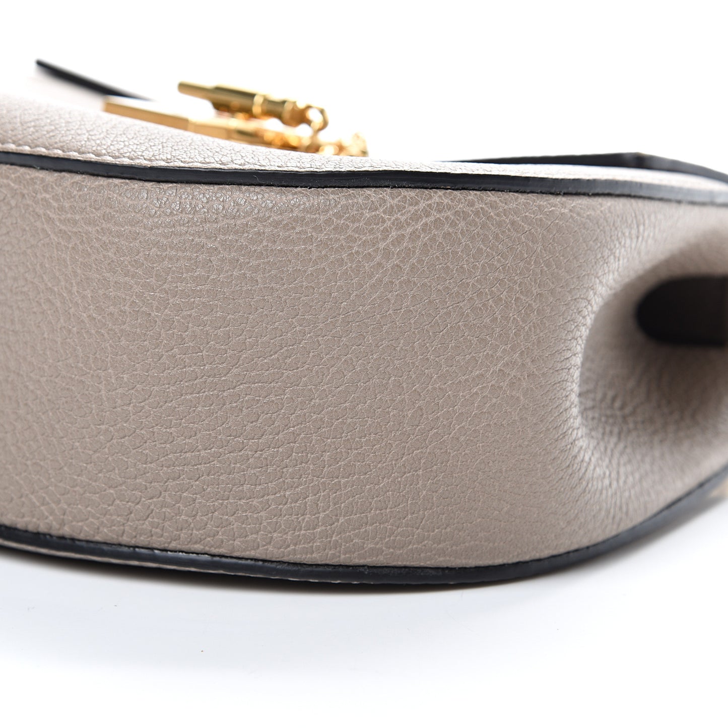 Grained Lambskin Drew Shoulder Bag Motty Grey