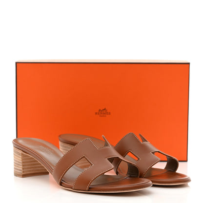 Hermes Calfskin Oasis Sandals 39 Gold 9 of 9