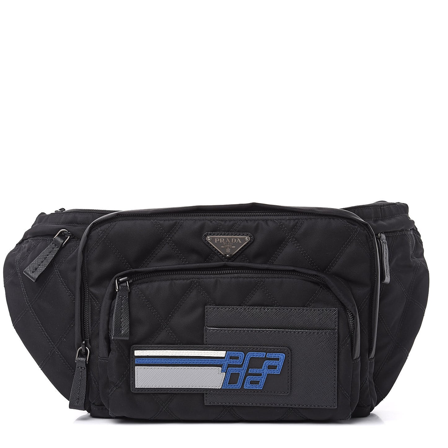 Tessuto Nylon Saffiano Belt Bag Black