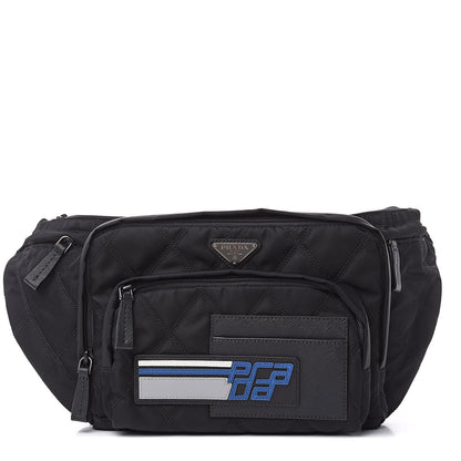Prada Tessuto Nylon Saffiano Belt Bag Black 1 of 9