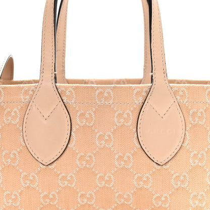 Gucci Denim Ophidia GG Monogram Tote Medium Light Beige 9 of 11