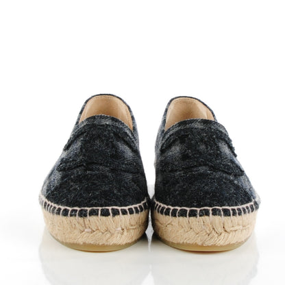 Chanel Flannel CC Espadrilles 35 Grey Black 3 of 10