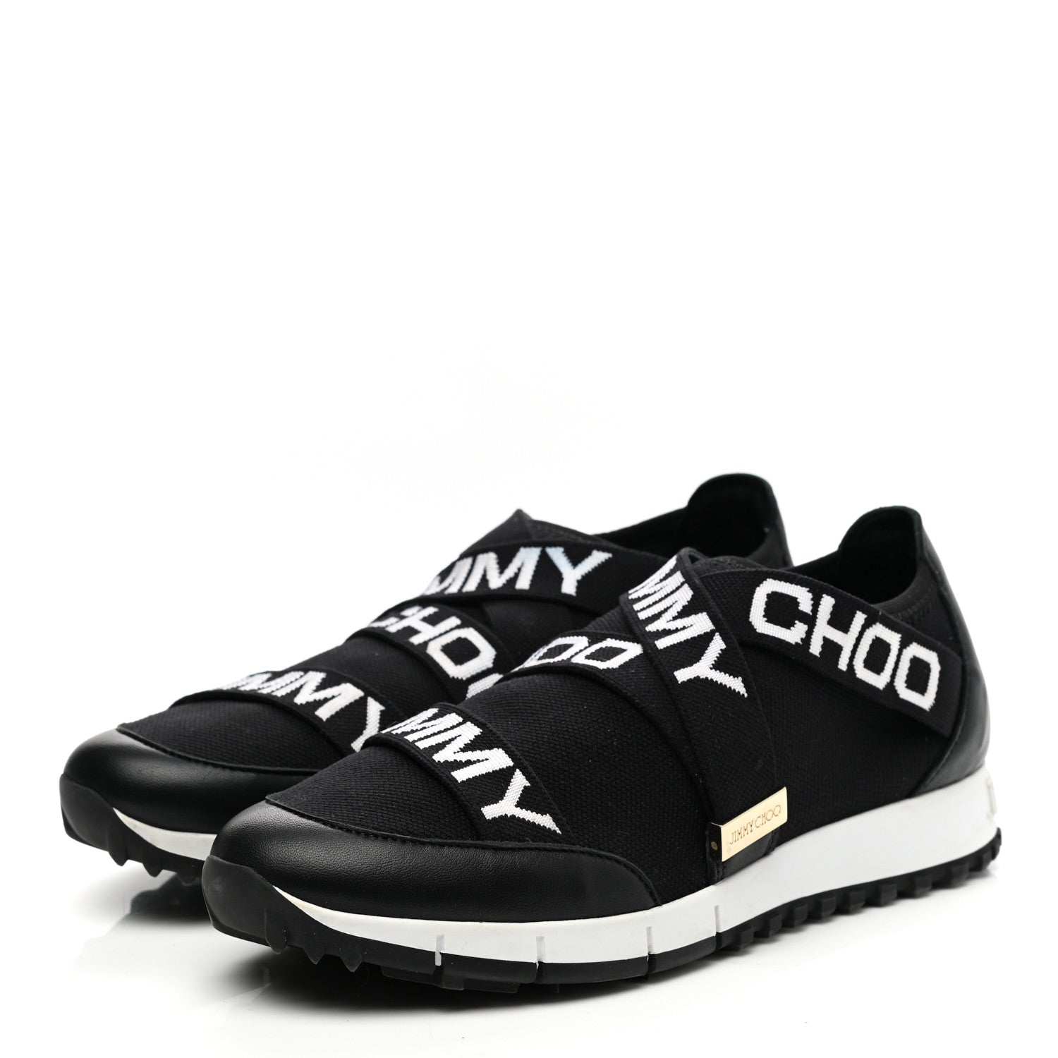 Jimmy Choo Nappa Knit Toronto Slip-On Sneakers 37 Black 3 of 9