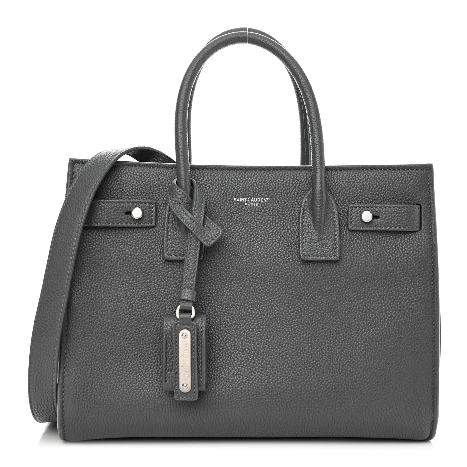 Saint Laurent Grained Calfskin Baby Sac De Jour Souple Storm 1 of 10