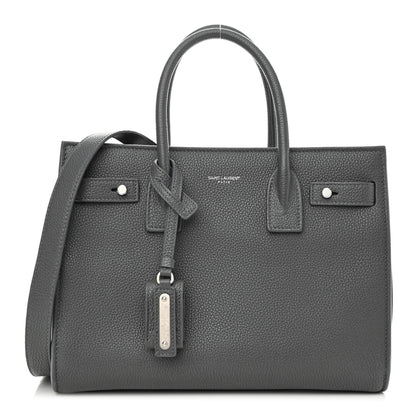 Saint Laurent Grained Calfskin Baby Sac De Jour Souple Storm 1 of 10