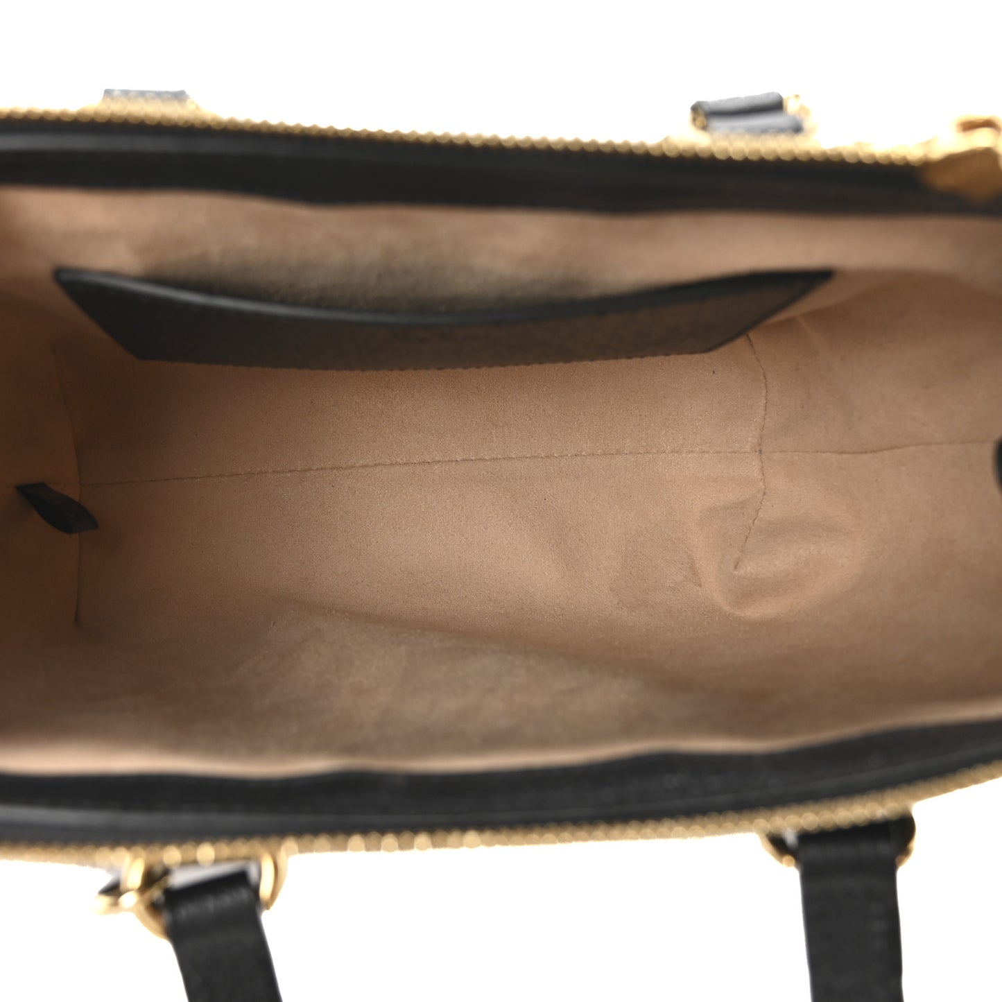 Textured Calfskin Web Small Ophidia Tote Bag Black