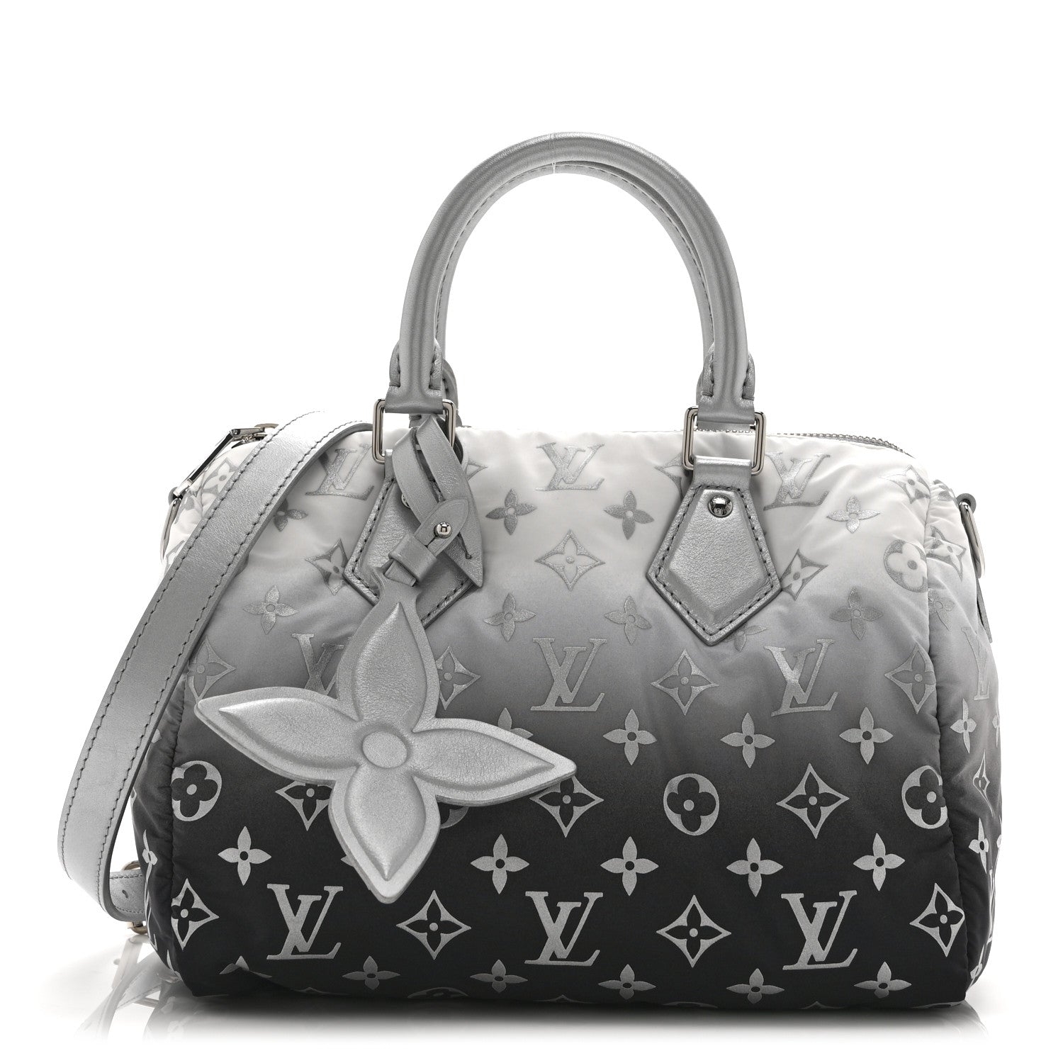 Louis Vuitton Nylon Monogram Gradient LV Snow Speedy Bandouliere 25 Frost 1 of 9