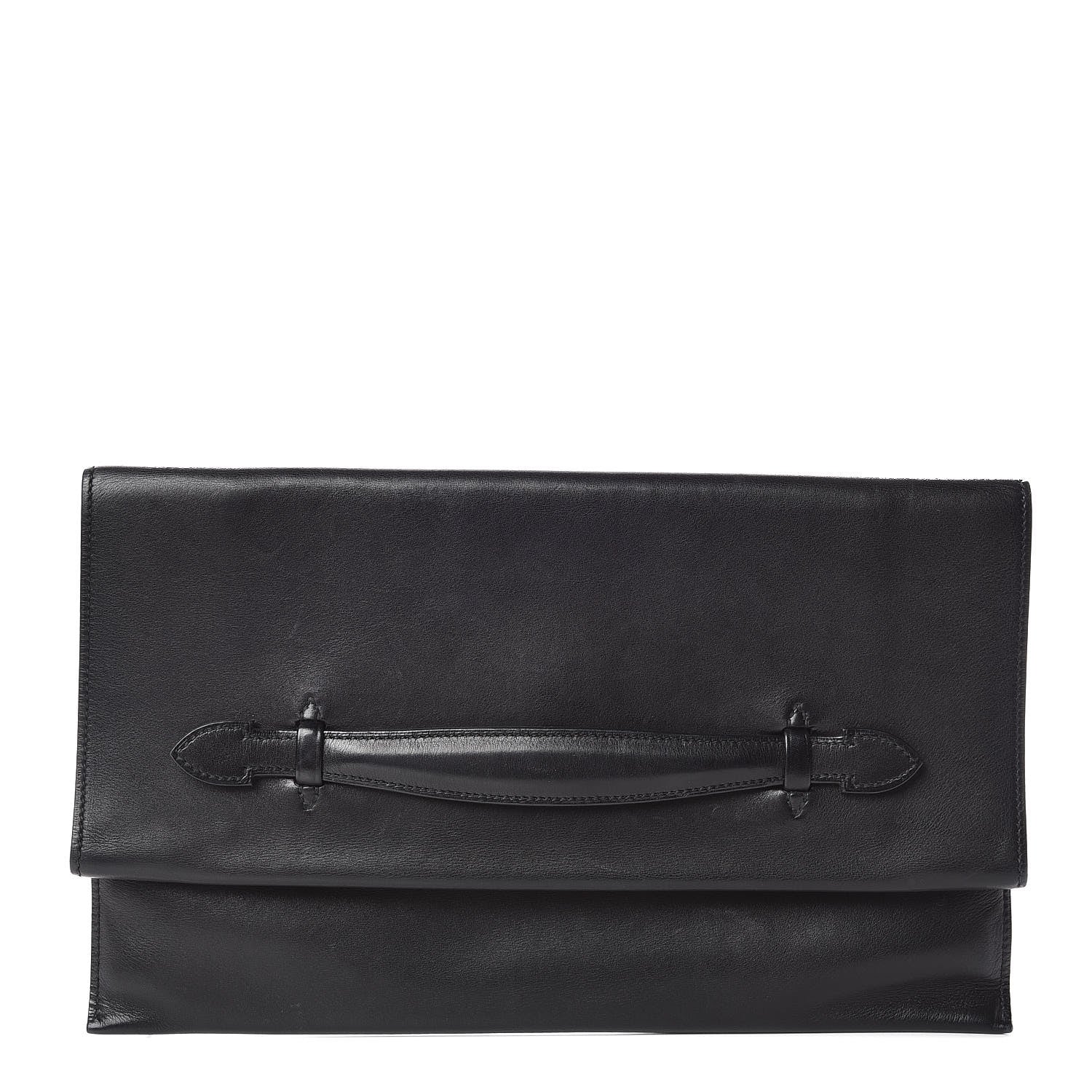 Hermes Evercalf Pliplat Clutch Black 1 of 8
