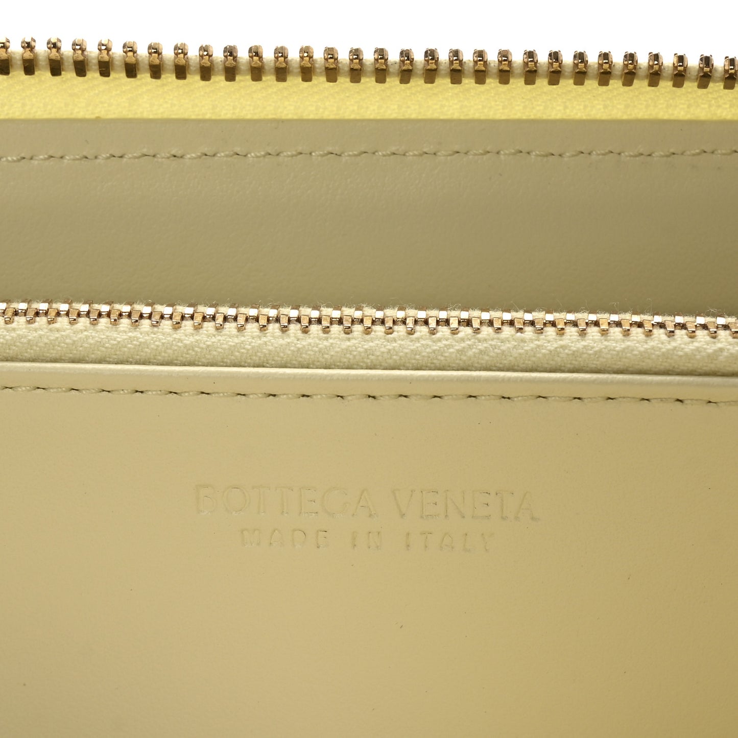 Nappa Intrecciato Zip Around Wallet Ice Cream