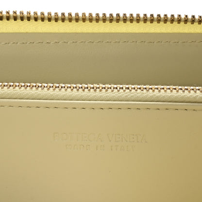 Bottega Veneta Nappa Intrecciato Zip Around Wallet Ice Cream 6 of 7