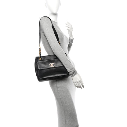 Chanel Caviar Flap Shoulder Bag Black 2 of 15