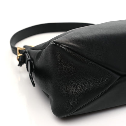 Prada Soft Calfskin Aimee Shoulder Bag Black 8 of 9