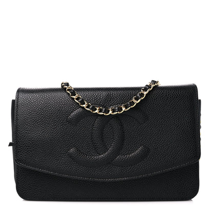 Chanel Caviar Timeless CC Wallet on Chain WOC Black 1 of 13
