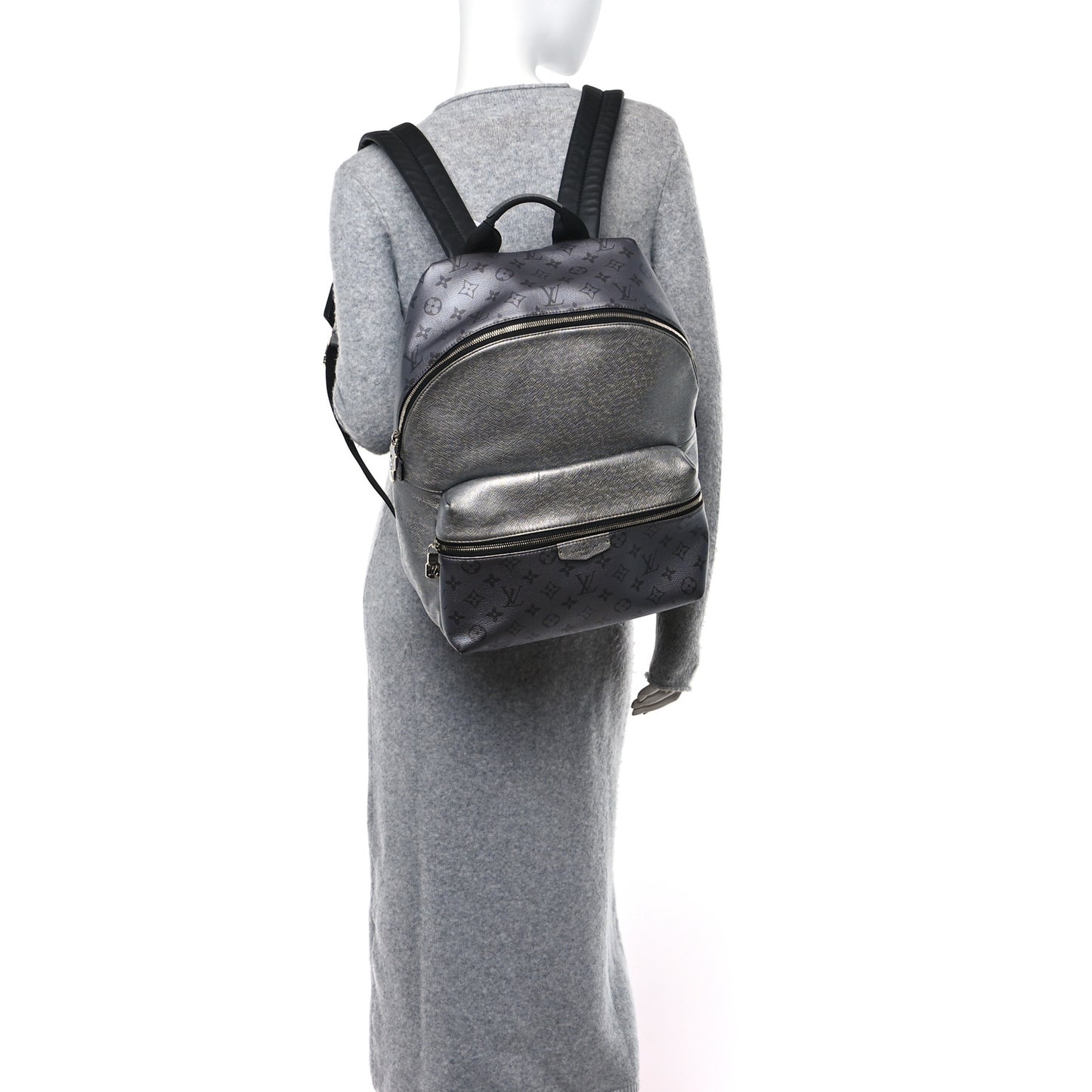 Monogram Taiga Discovery Backpack PM Silver