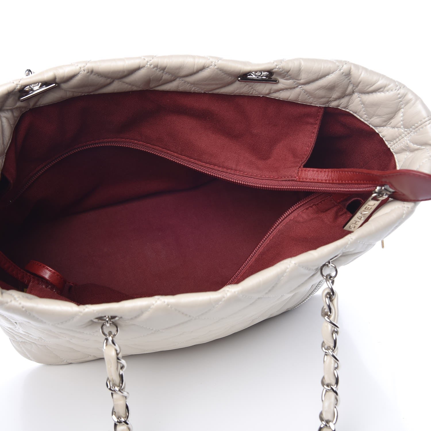 Chanel Aged Calfskin Quilted Large Cotton Club Tote Pearl 5 of 8