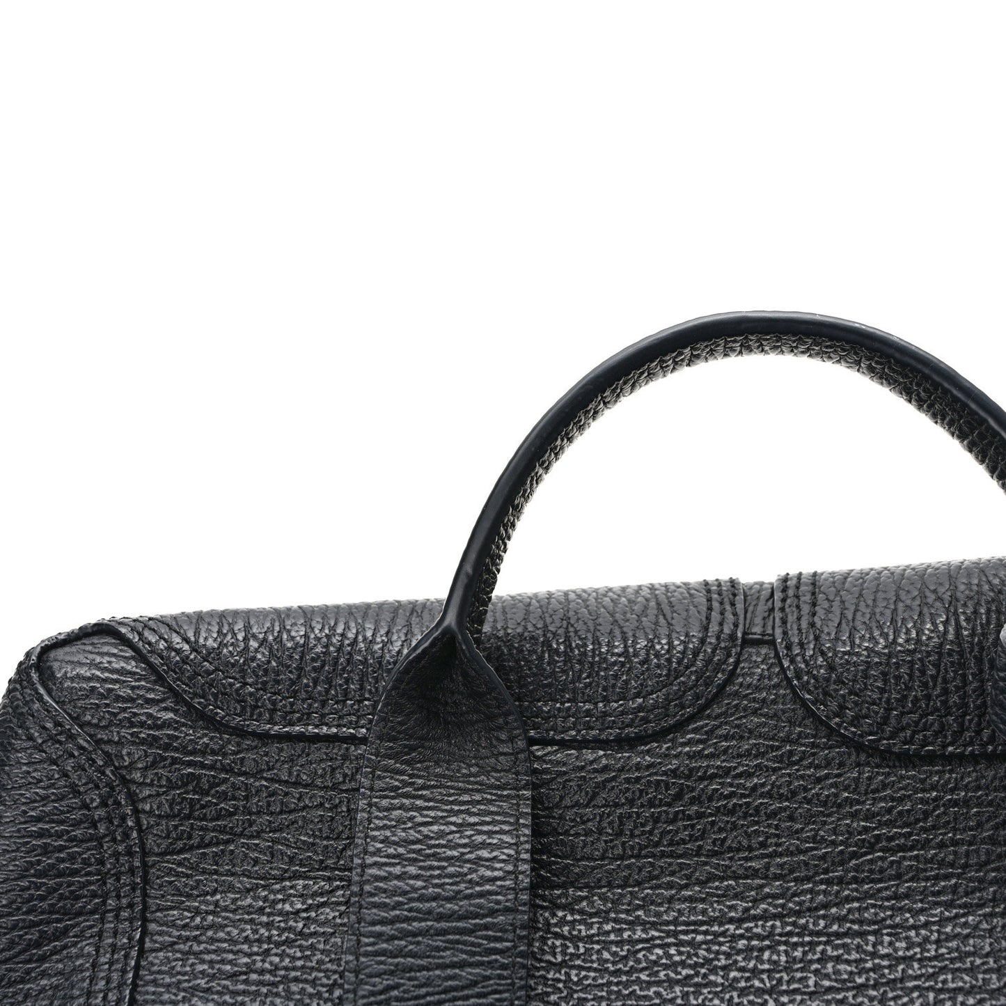 Textured Calfskin Medium Pashli Satchel Black