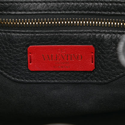Valentino Garavani Pebbled Calfskin Rockstud Double Pocket Backpack Black 6 of 12