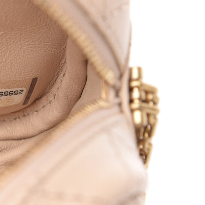 Chanel Aged Calfskin Quilted Mini Reissue Camera Case Beige Clair 7 of 10