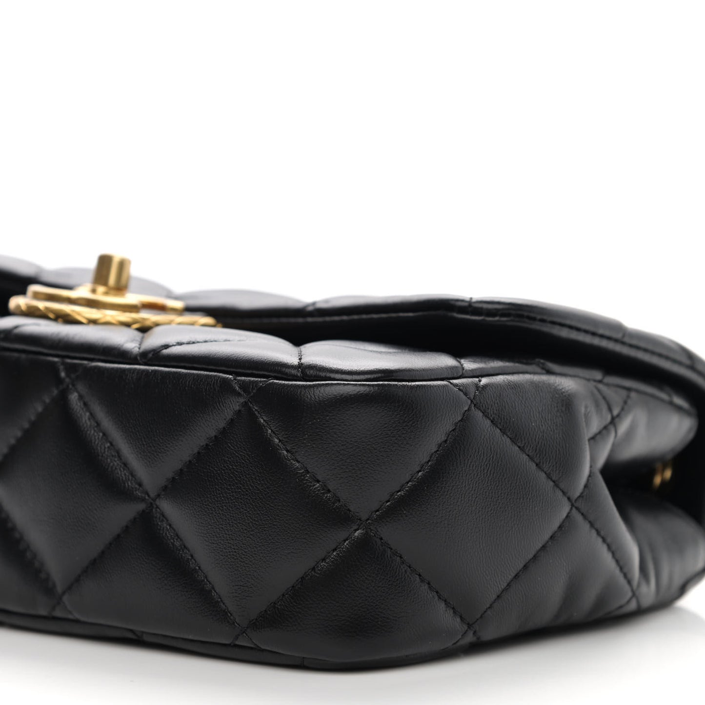 Lambskin Quilted Mini Flap Black