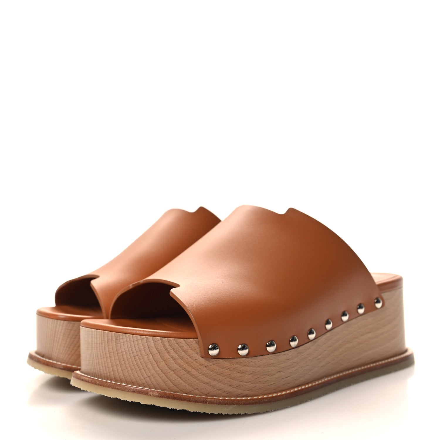 Hermes Calfskin Ellipse Mules 36 Marron Glaise 3 of 8
