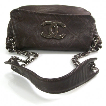 Chanel Leather Diamond Stitch Flap Brown 6 of 12