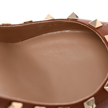 Valentino Garavani Pebbled Calfskin Rockstud 85mm Pumps 37 Cuoio 14 of 16