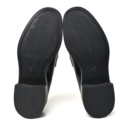Gucci Calfskin Horsebit Womens Lug Sole Loafers 37 Black 6 of 9