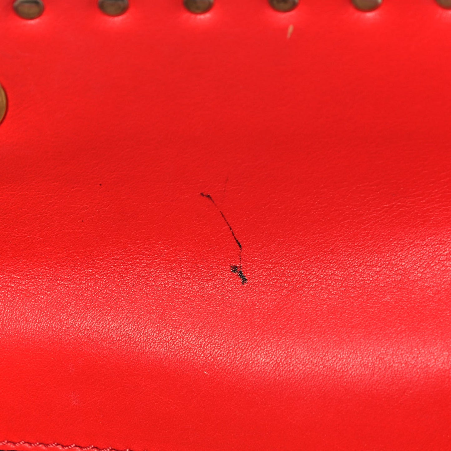 Nappa Rockstud Bangle Clutch English Red