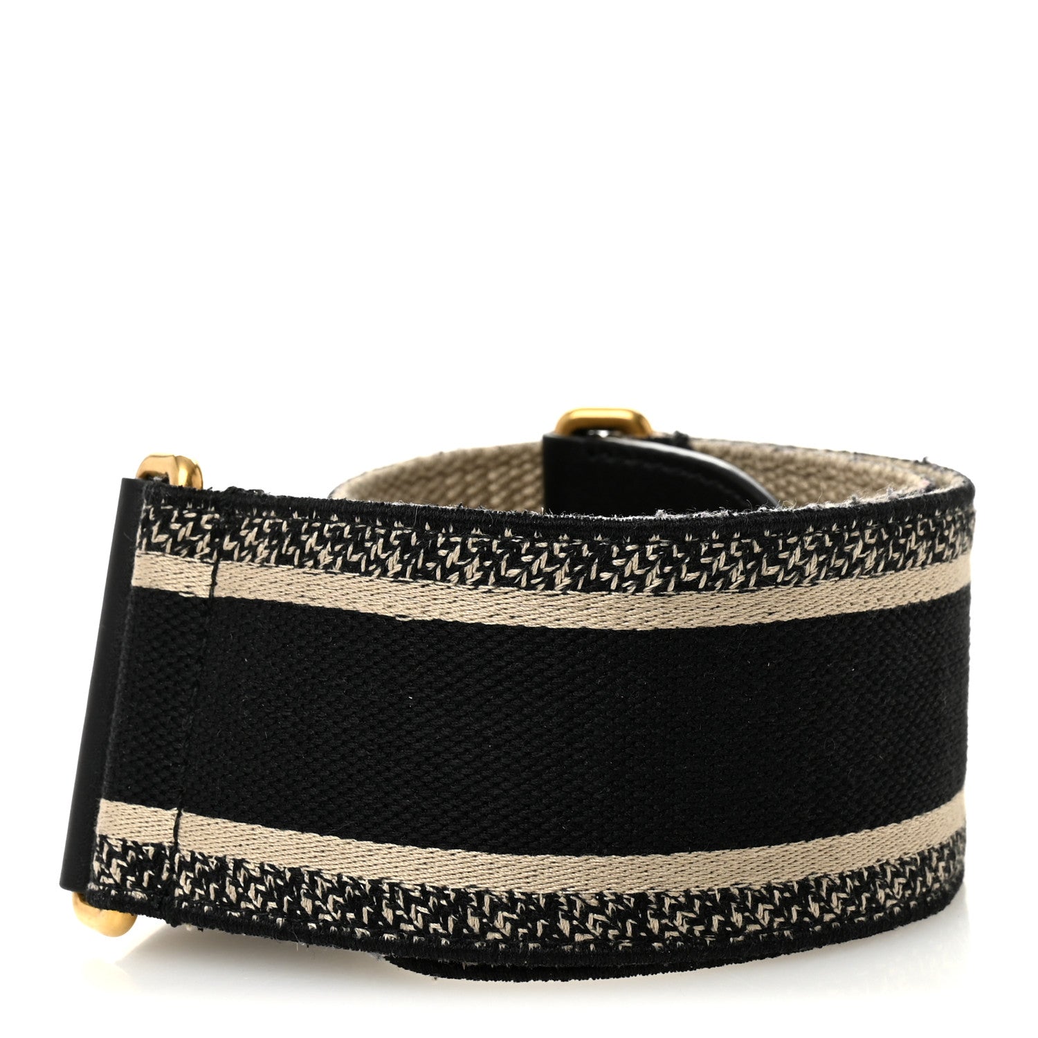 Christian Dior Canvas Embroidered Shoulder Strap Blue 2 of 3