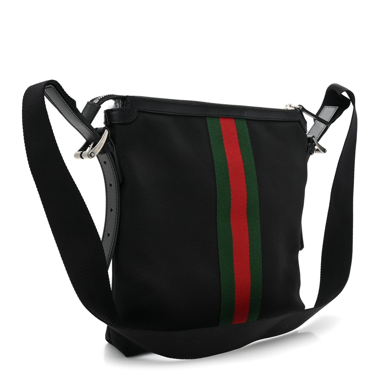 Techno Canvas Web Messenger Bag Black