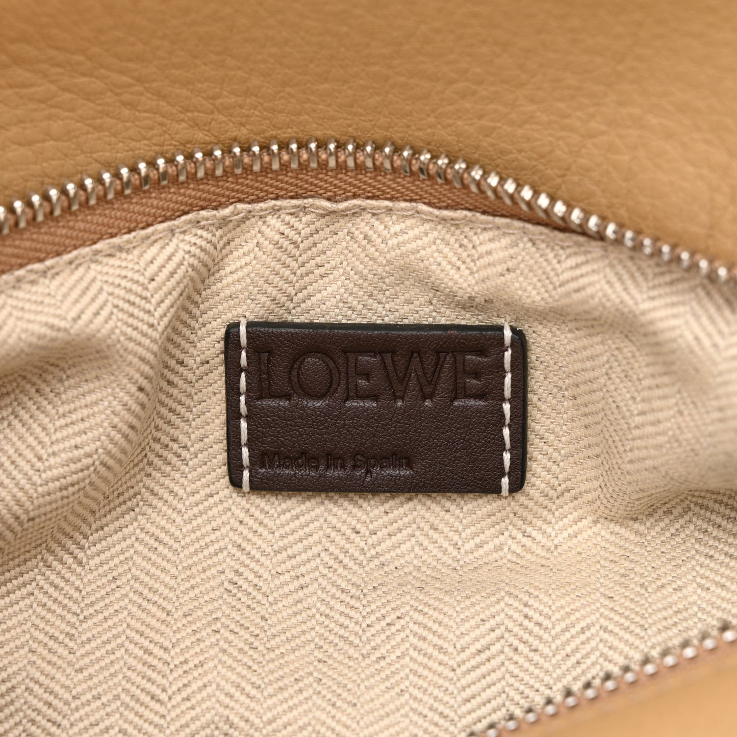 Calfskin Small Puzzle Bag Mocca Multicolor