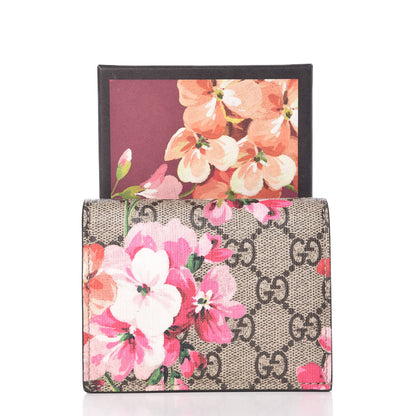Gucci GG Supreme Monogram Blooms Card Case Beige Multicolor Dry Rose 10 of 10