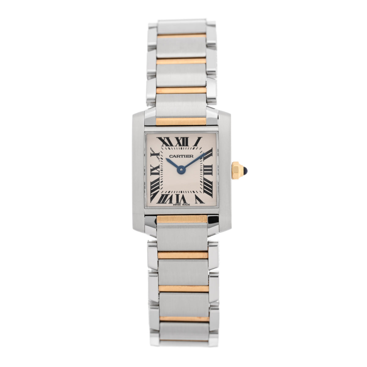 Cartier Stainless Steel 18K Yellow Gold 20mm Tank Francaise Quartz Watch 1 of 4
