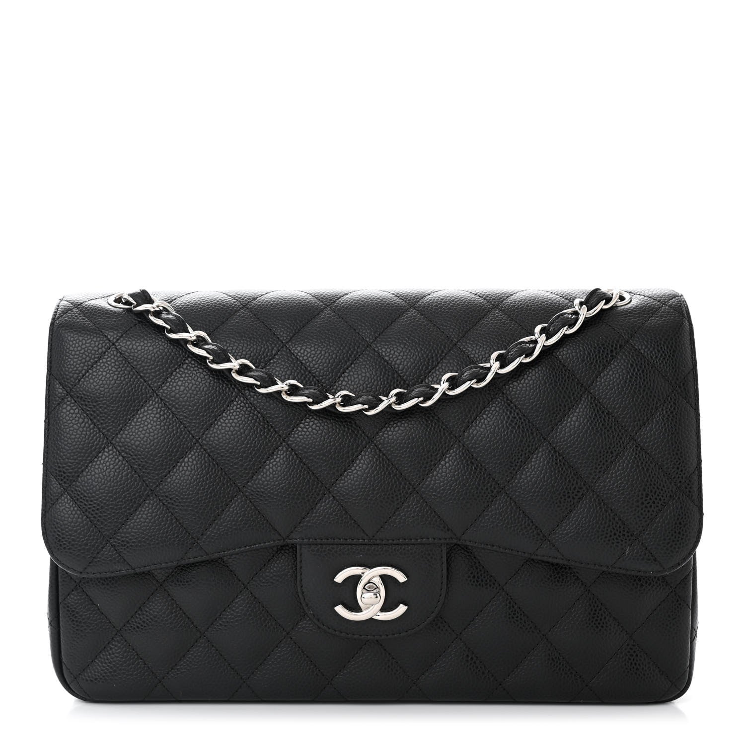 Chanel Caviar Quilted Jumbo Double Flap Black 1 of 11