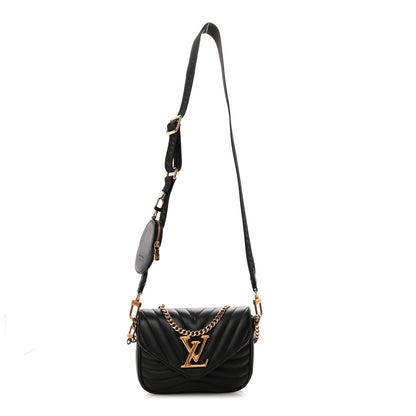Louis Vuitton Calfskin New Wave Multi Pochette Black 1 of 9