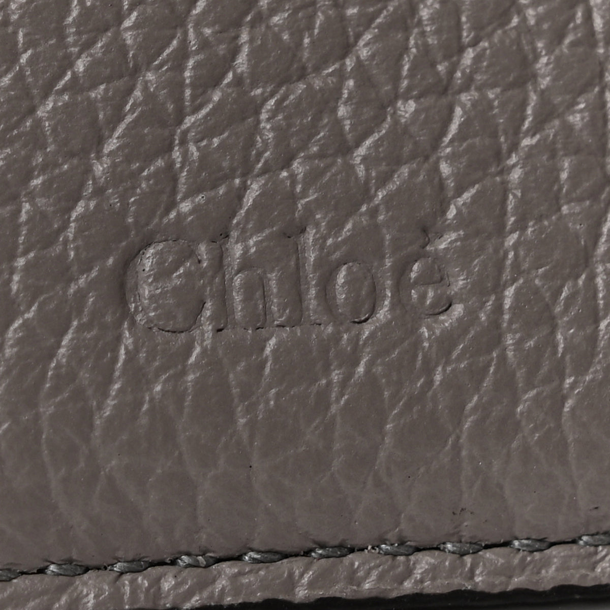 Chloe Grained Calfskin Alphabet Compact Wallet Cashmere Grey 6 of 8