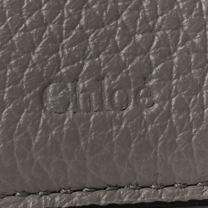 Chloe Grained Calfskin Alphabet Compact Wallet Cashmere Grey 6 of 8