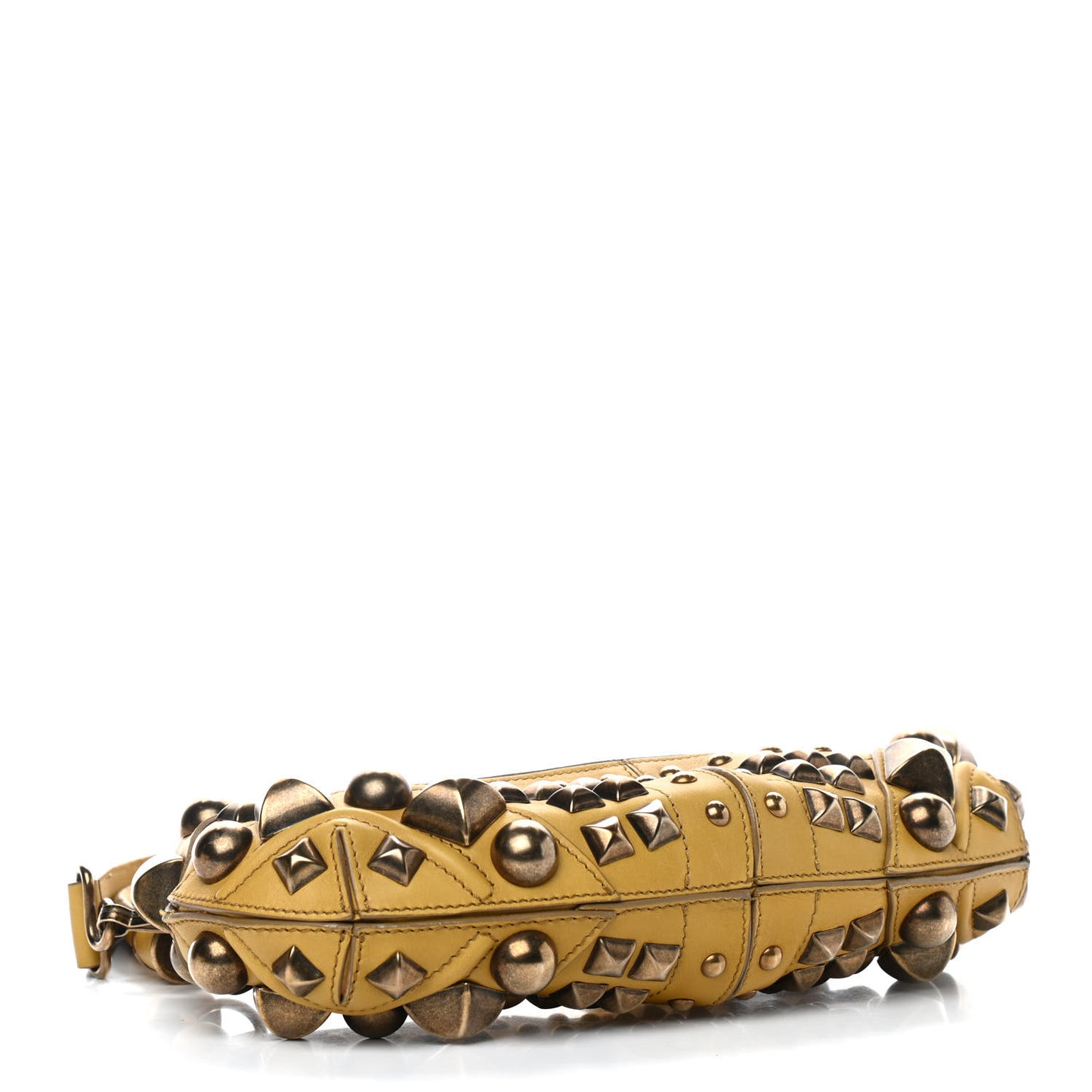 Prorsum Calfskin Studded Cadet Sling Bag Yellow Ocre