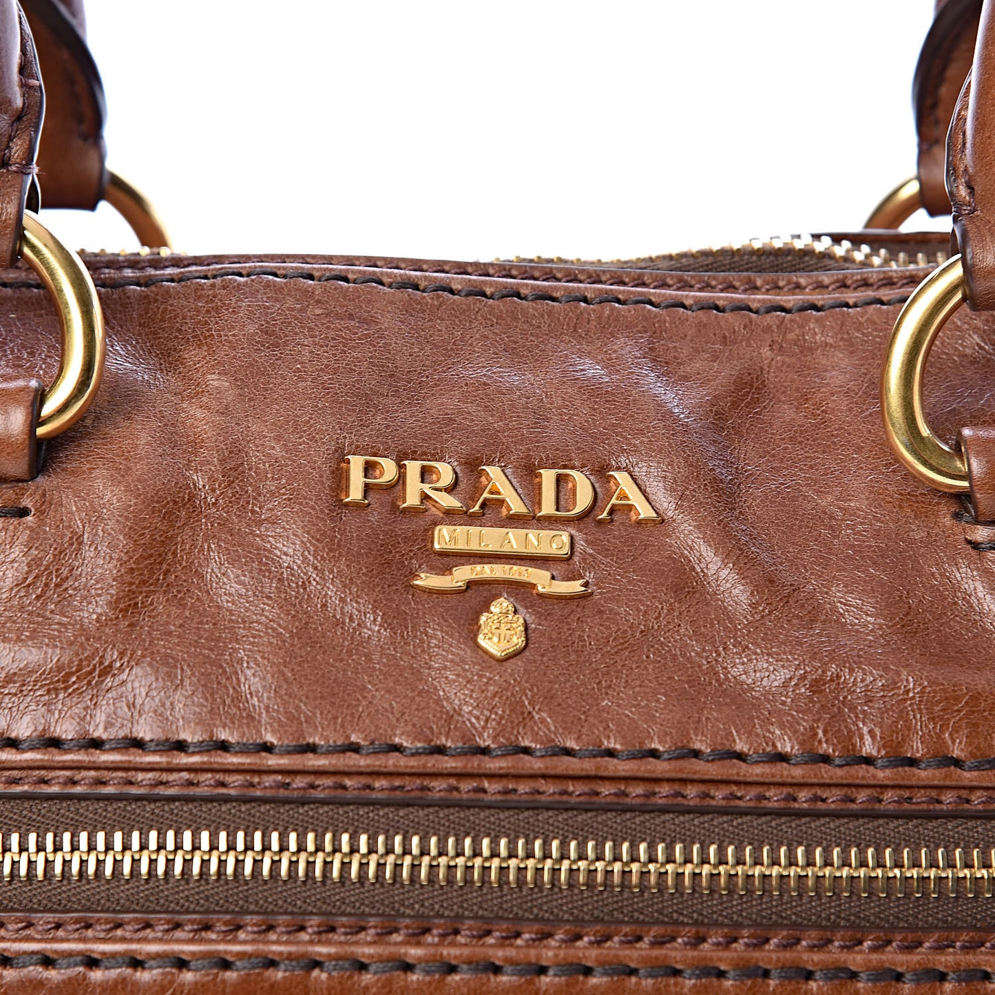 Vitello Shine Shopping Satchel Palissandro