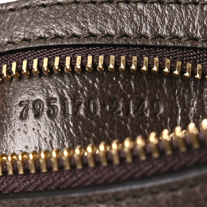 Gucci GG Supreme Monogram Textured Calfskin Web Super Mini Ophidia Shoulder Bag Beige Ebony New Acero 7 of 11