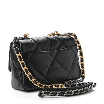 Chanel Goatskin Quilted Medium Chanel 19 Flap Black 3 of 11