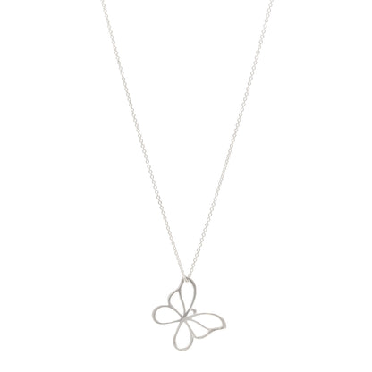 Tiffany Sterling Silver Butterfly Pendant Necklace 1 of 4