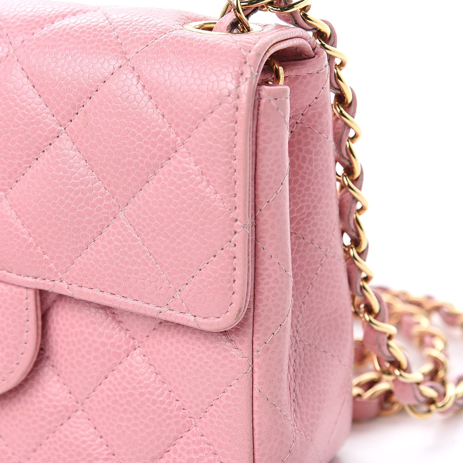 Chanel Caviar Quilted Mini Square Flap Pink 11 of 14