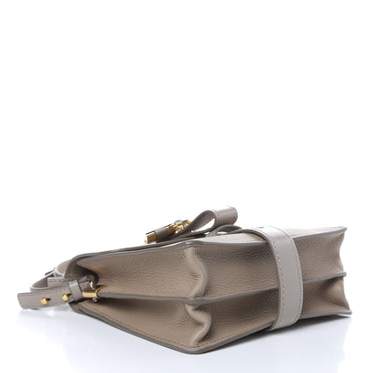 Chloe Shiny Grained Calfskin Small Aby Day Shoulder Bag Motty Grey 4 of 9