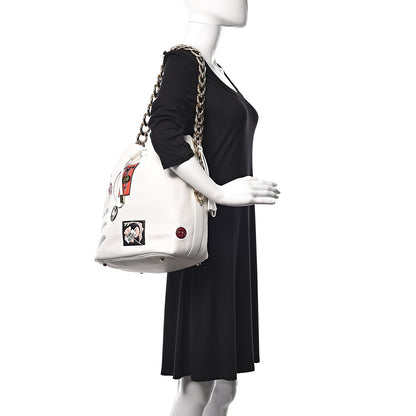 Christian Dior Calfskin Paradise Bubble Bucket Bag White 2 of 8