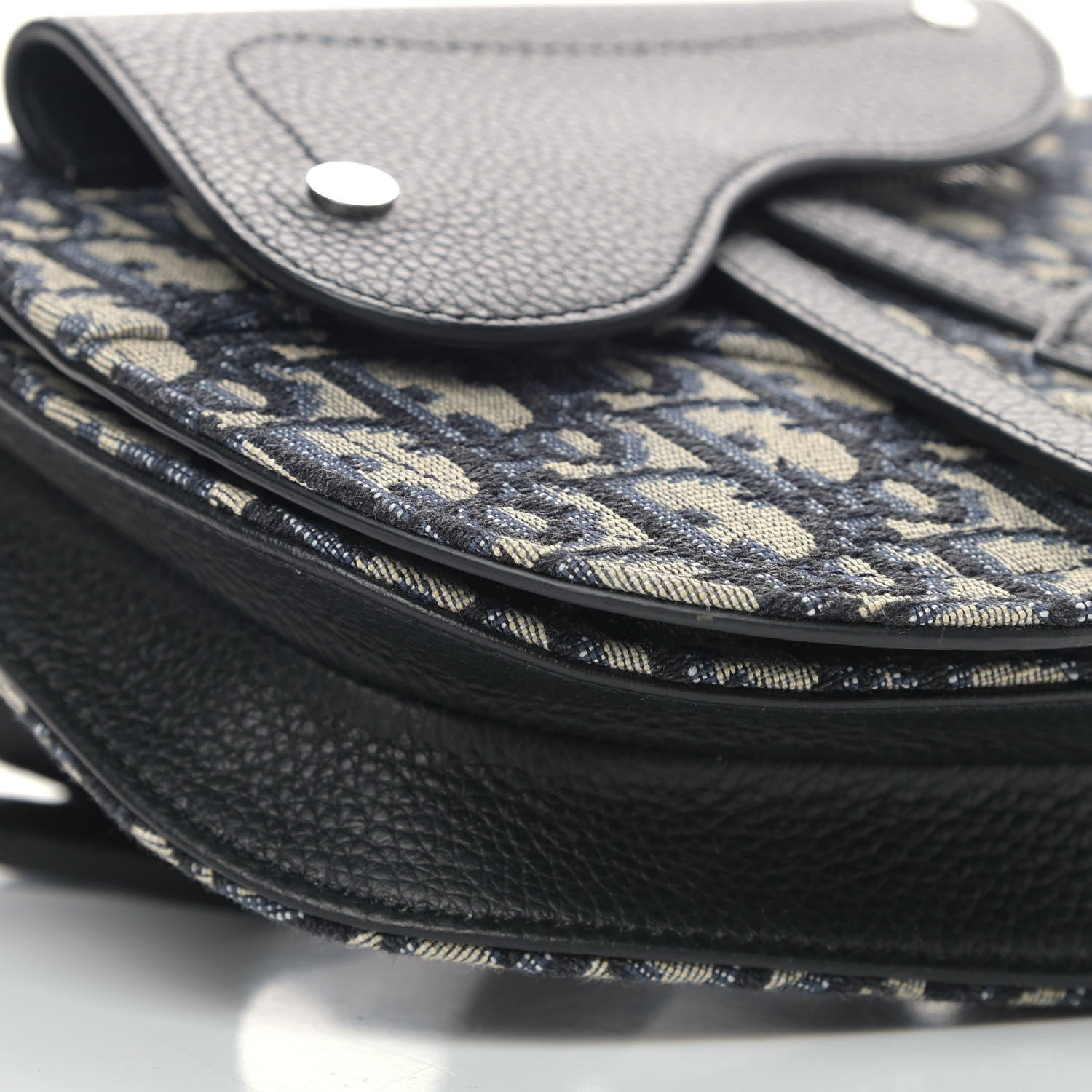 Christian Dior Oblique Saddle Messenger Pouch Beige Black 8 of 9