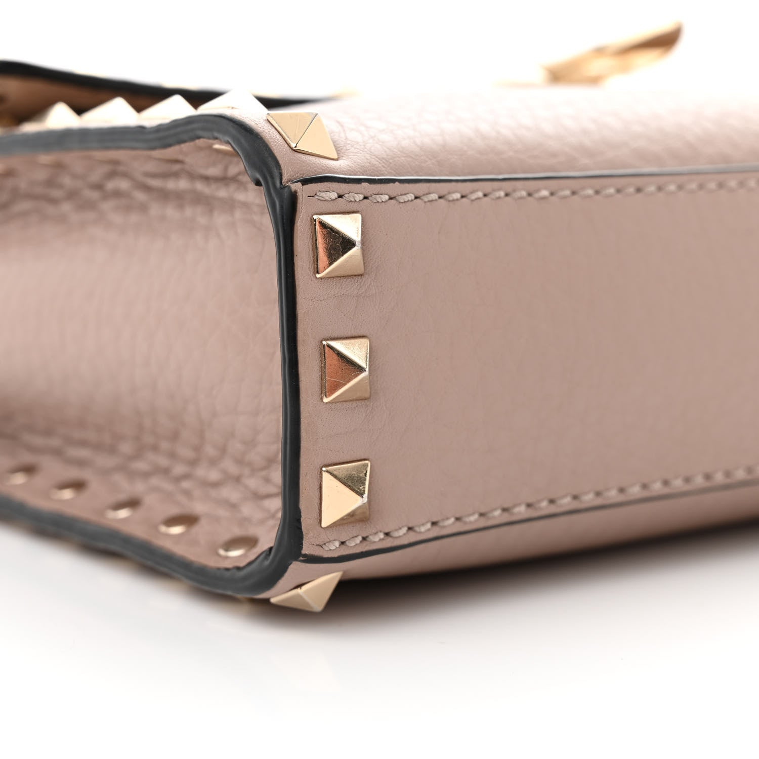 Valentino Garavani Pebbled Calfskin Medium Rockstud Flip Lock Crossbody Bag Poudre 8 of 16