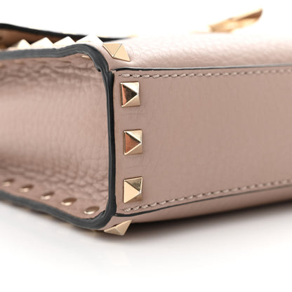 Valentino Garavani Pebbled Calfskin Medium Rockstud Flip Lock Crossbody Bag Poudre 8 of 16